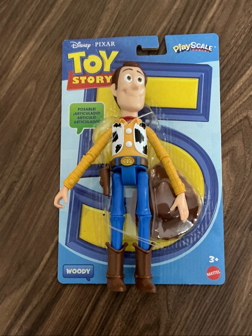 Disney Woody Poseable Figure in Yellow, Blue and Brown